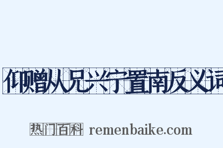 仰赠从兄兴宁置南反义词是什么意思的图片